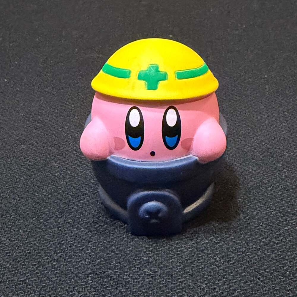 Takara Tomy T-Arts Kirby with Hard Hat in Cannon Gashapon Figure